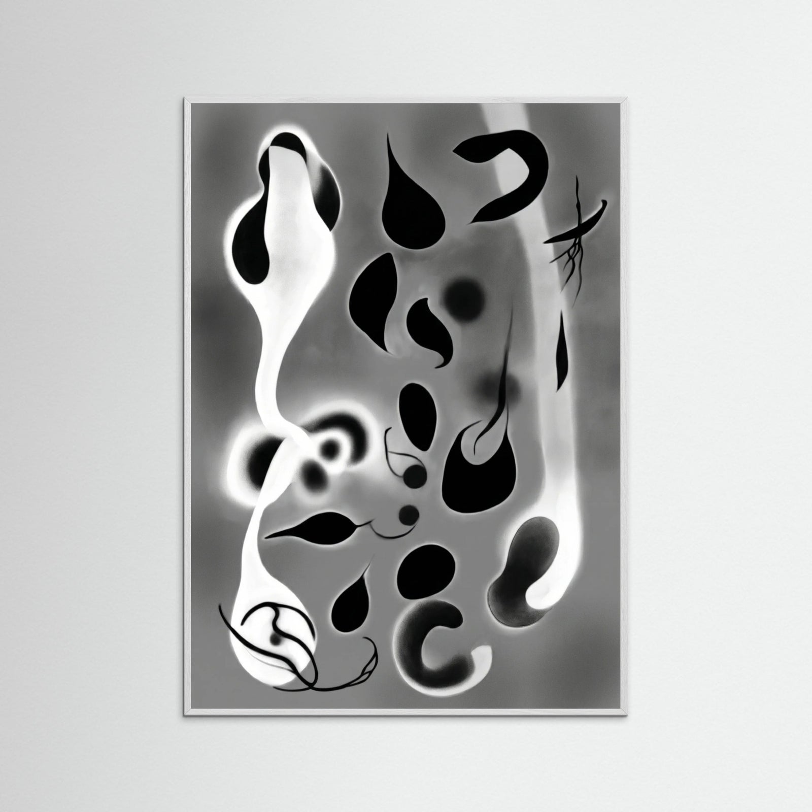 White Wood Ethereal Forms Gray