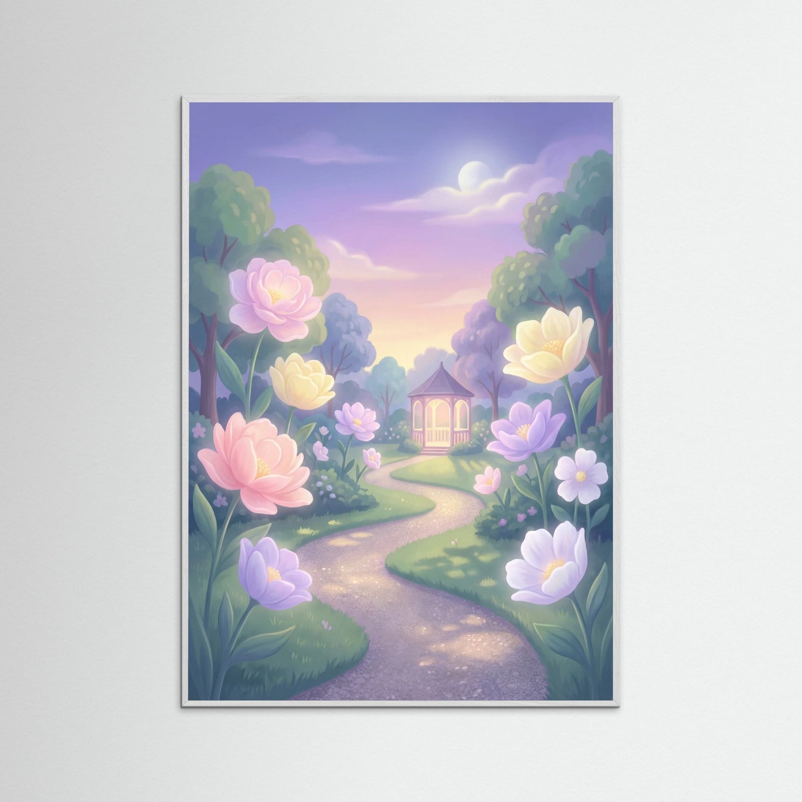 White Wood Evening Garden Glow