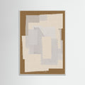 White Wood Fabric Pattern Collage No.6 Poster