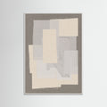 White Wood Fabric Pattern Collage No.7 Poster