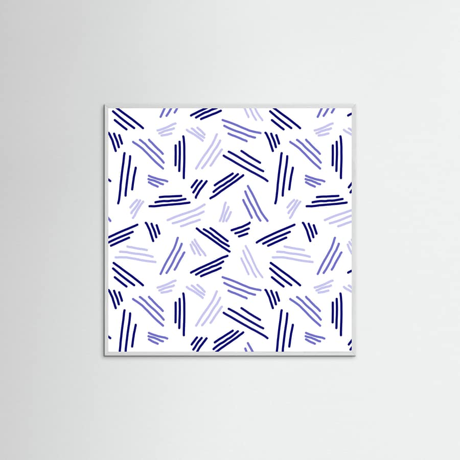 Falling Triple Lines Navy Blue -juliste – juliste ja taidepainatus