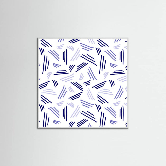 Falling Triple Lines Navy Blue -juliste – juliste ja taidepainatus