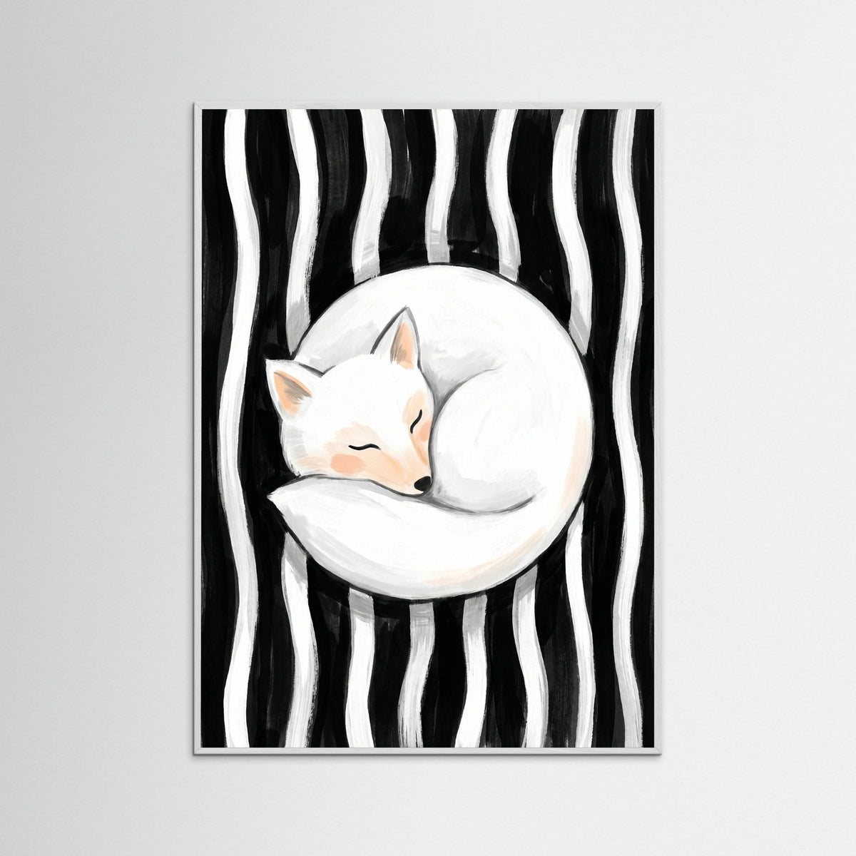 White Wood Feline Embrace