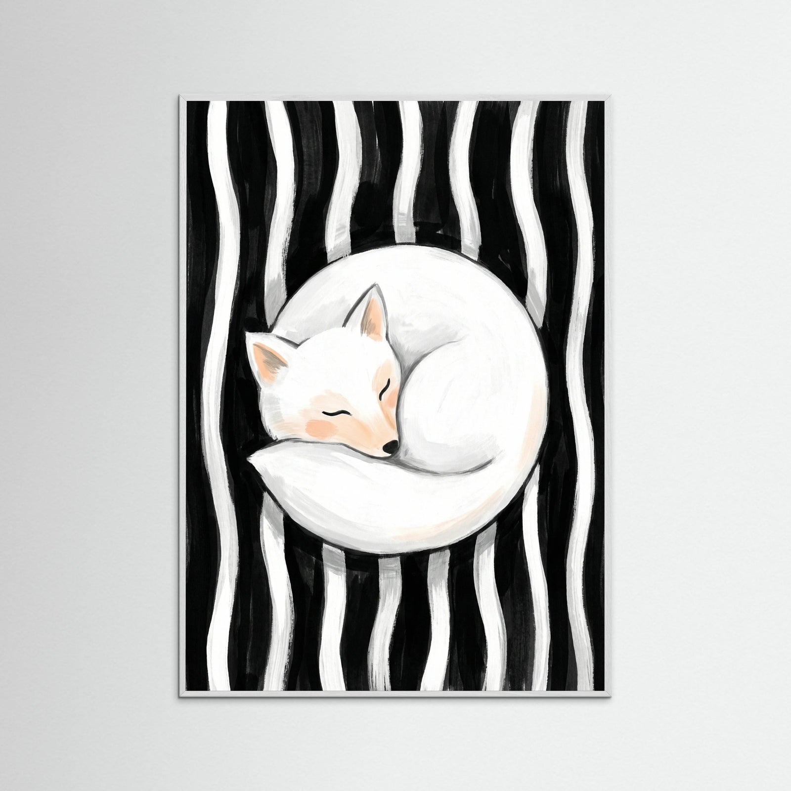 White Wood Feline Embrace