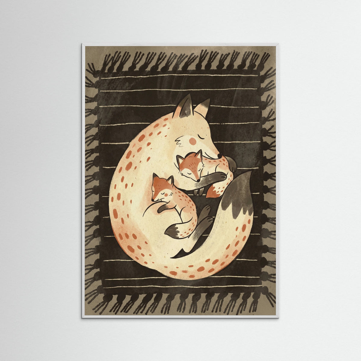 White Wood Feline Family Nest