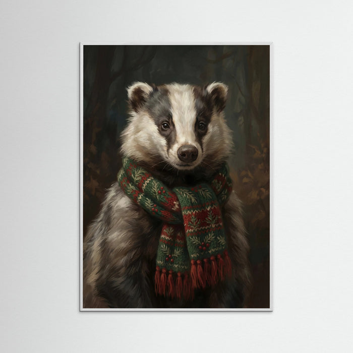 White Wood Festive Fowl Portrait