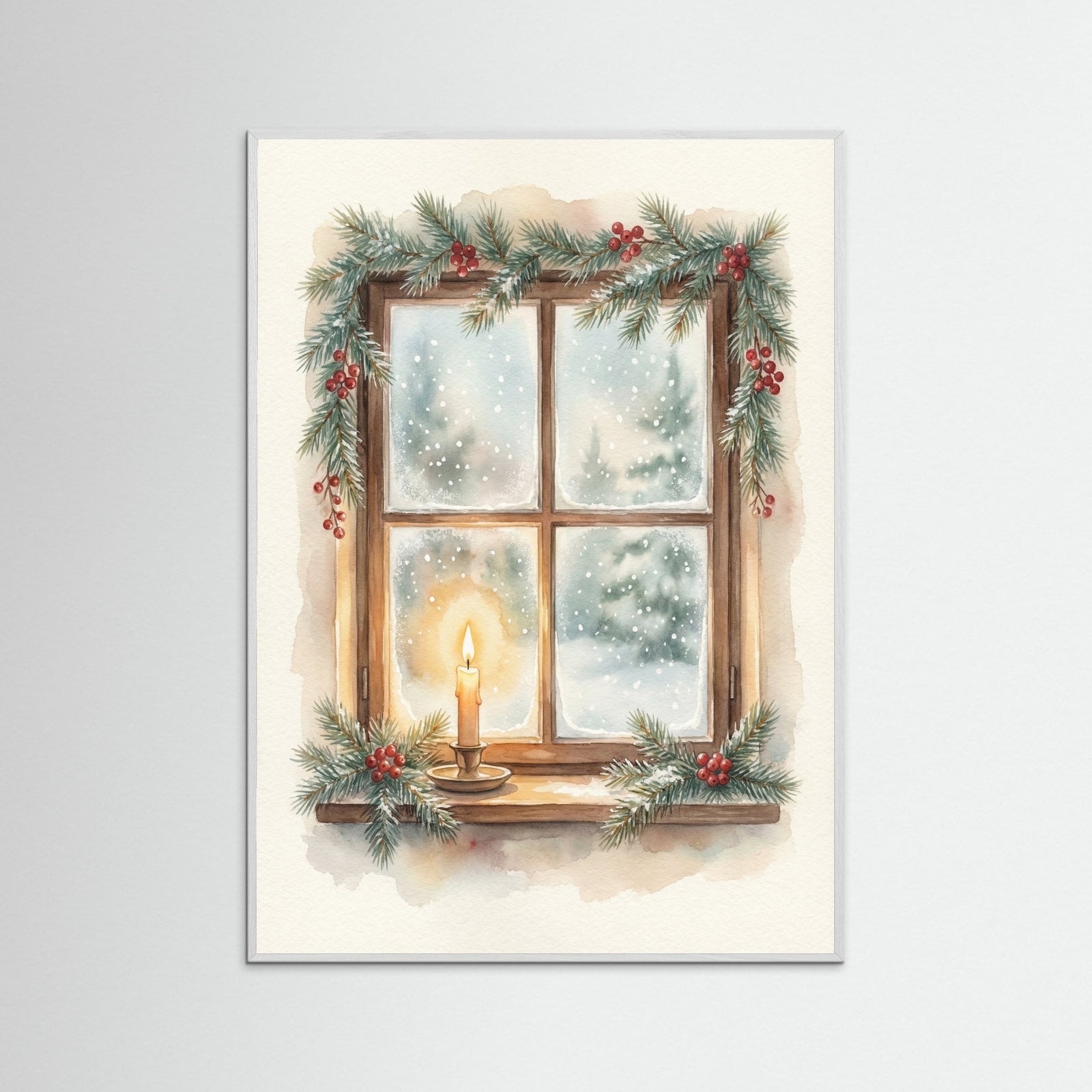 White Wood Festive Lantern