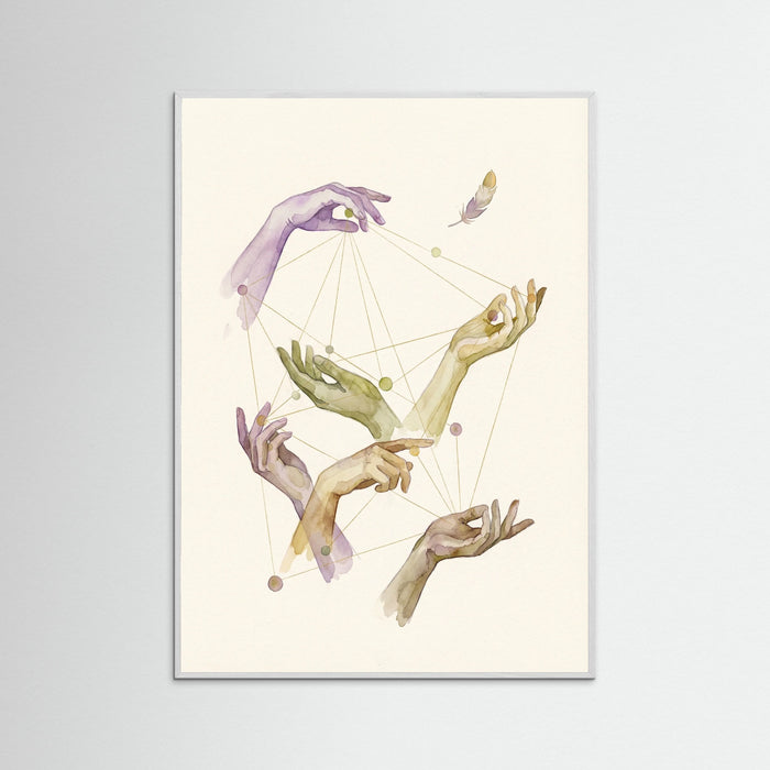 White Wood Figured Constellations