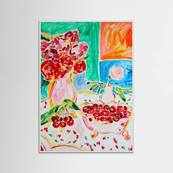 White Wood First Cherries, Tamara Jare, oil on canvas Poster