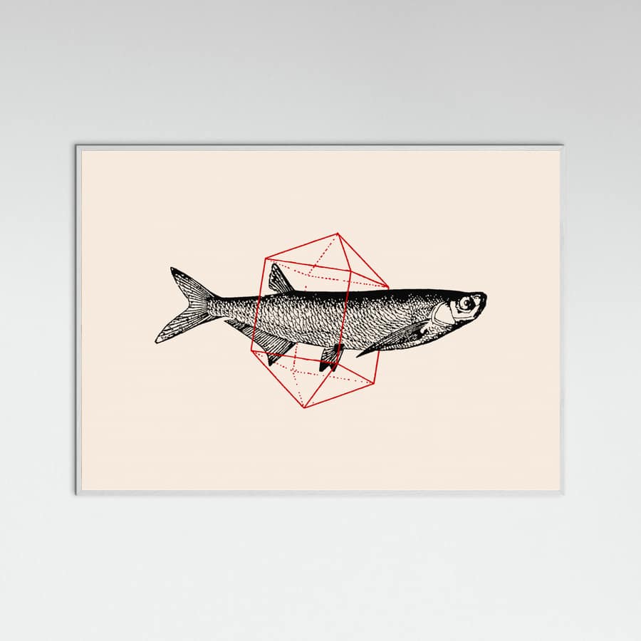Fish In Geometrics Nº2 Poster – plakat og kunsttryk