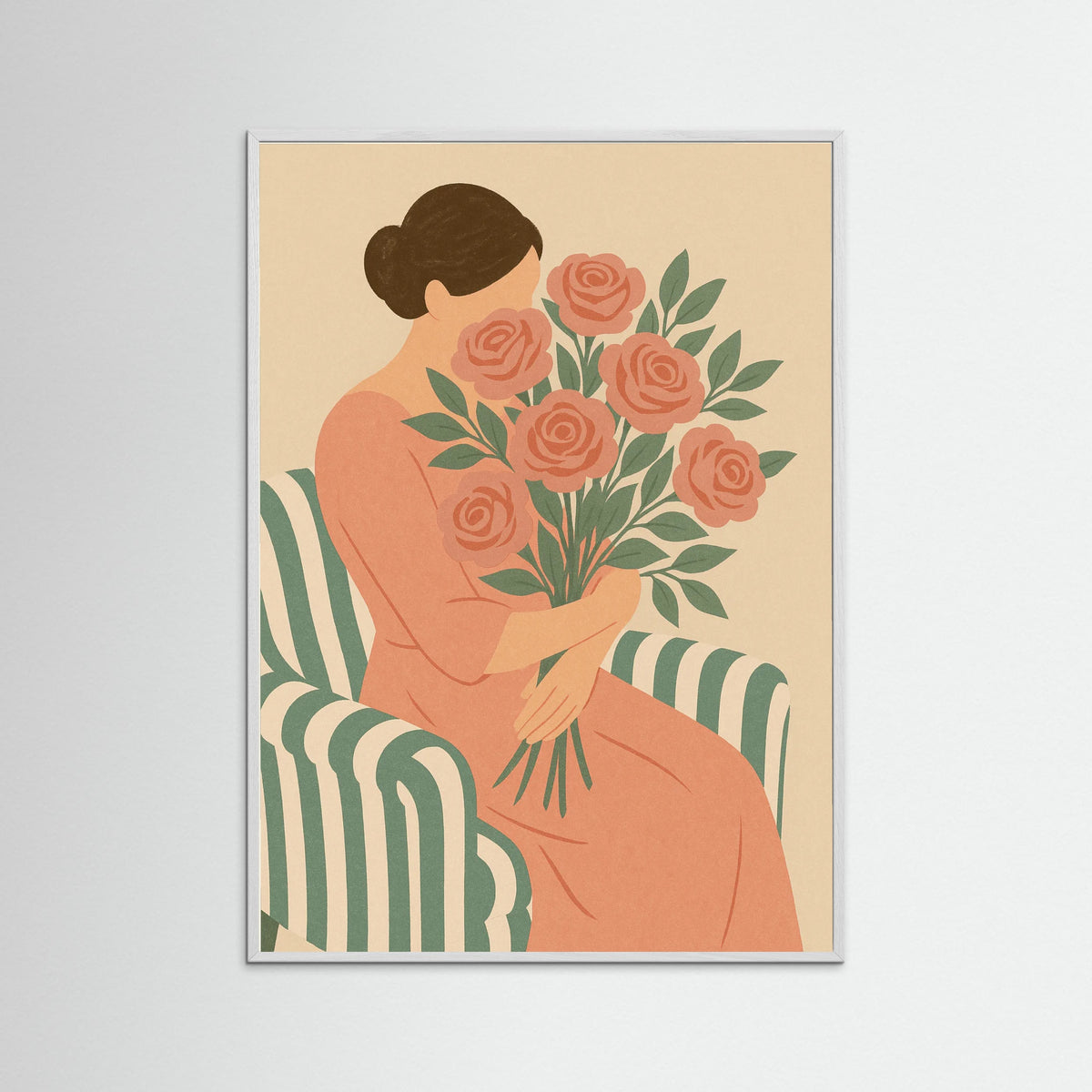 White Wood Floral Elegance