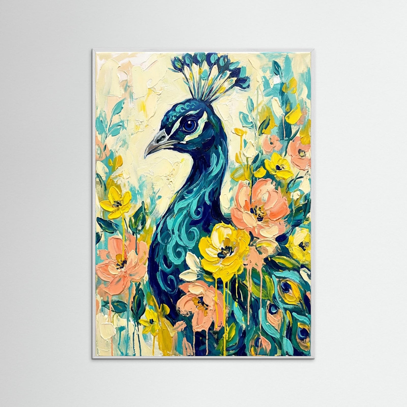 White Wood Floral Gaze