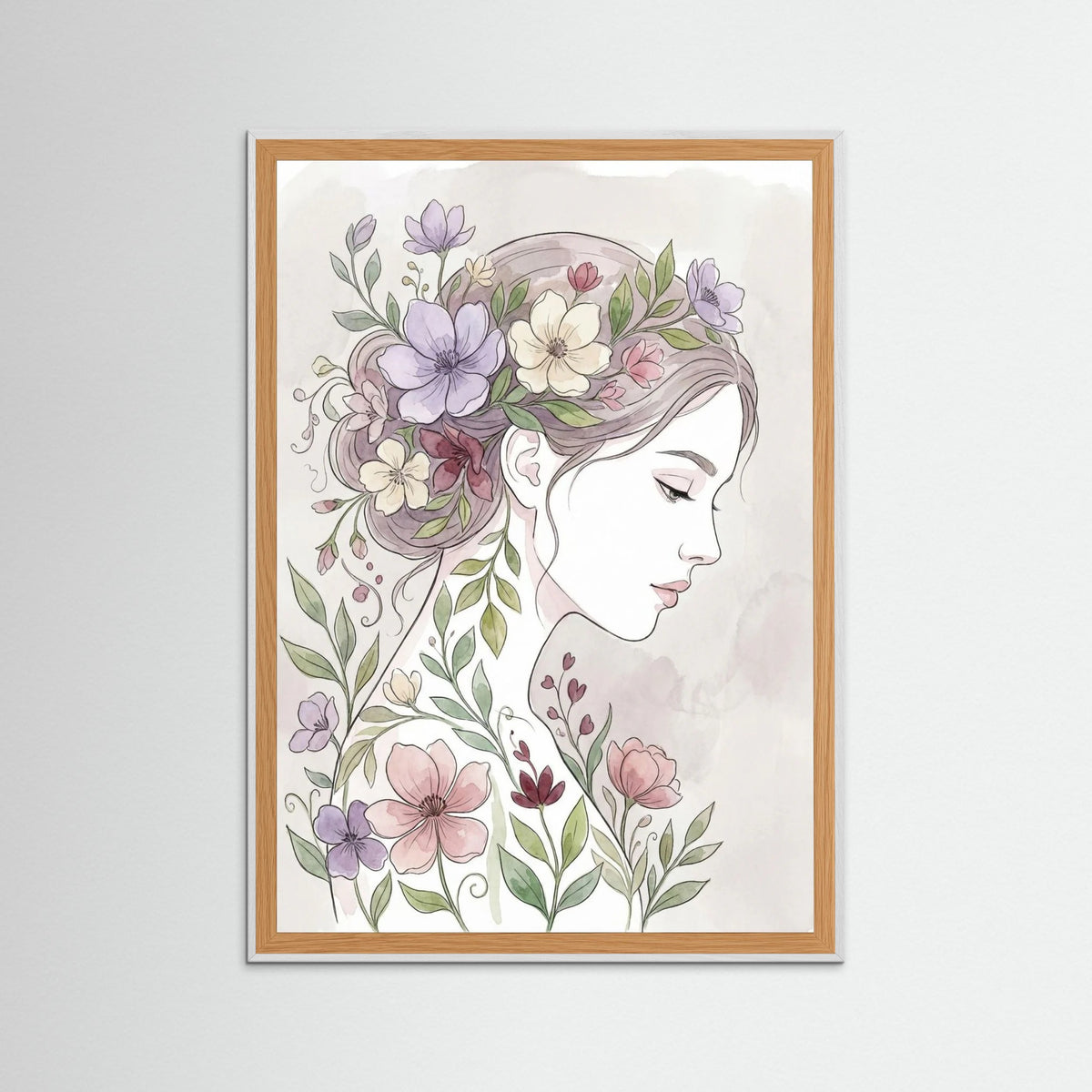 White Wood Floral Muse