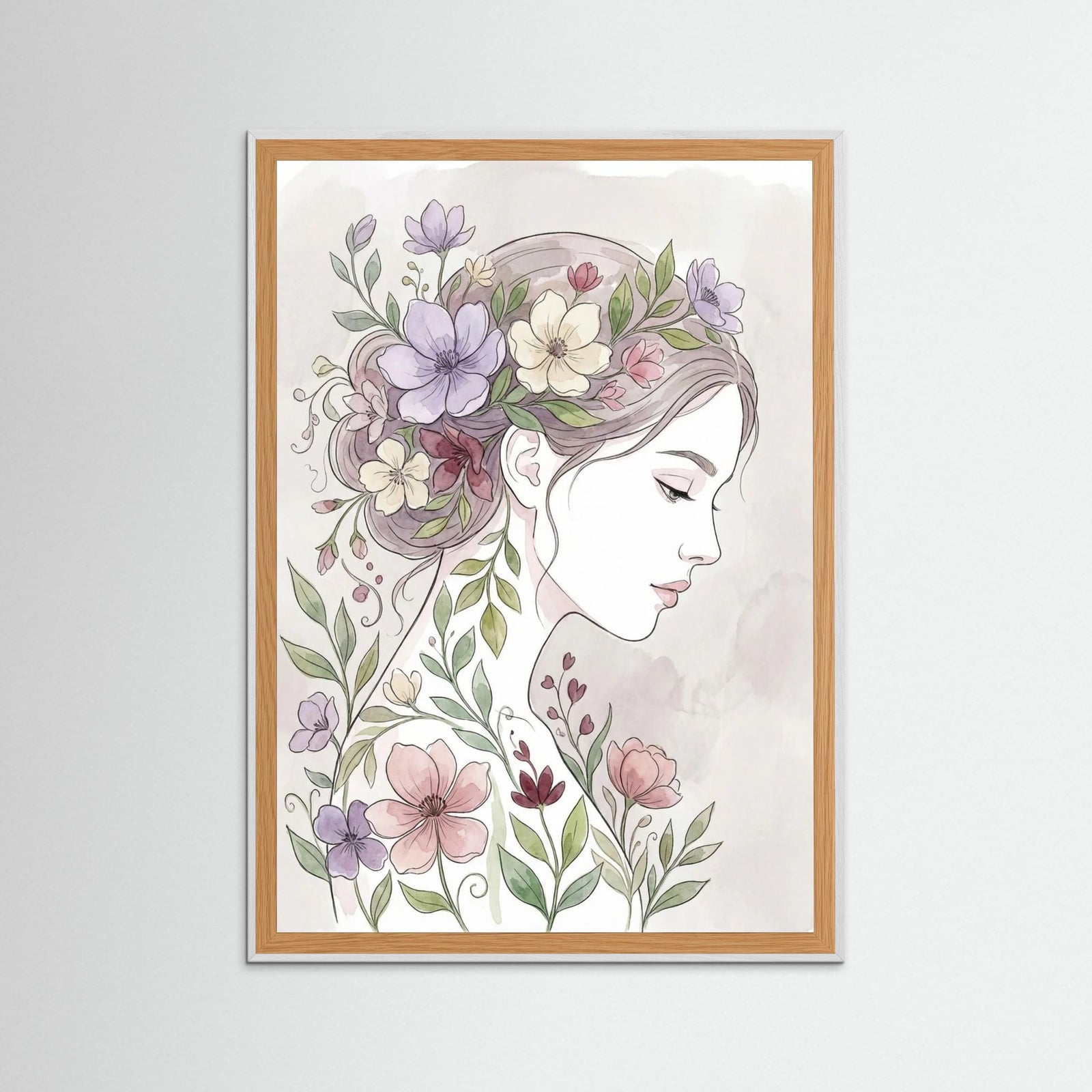 White Wood Floral Muse