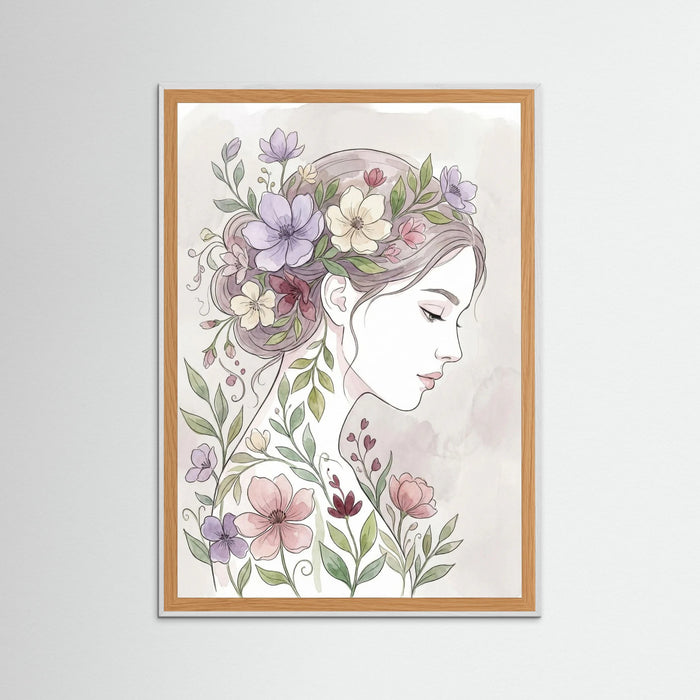 White Wood Floral Muse