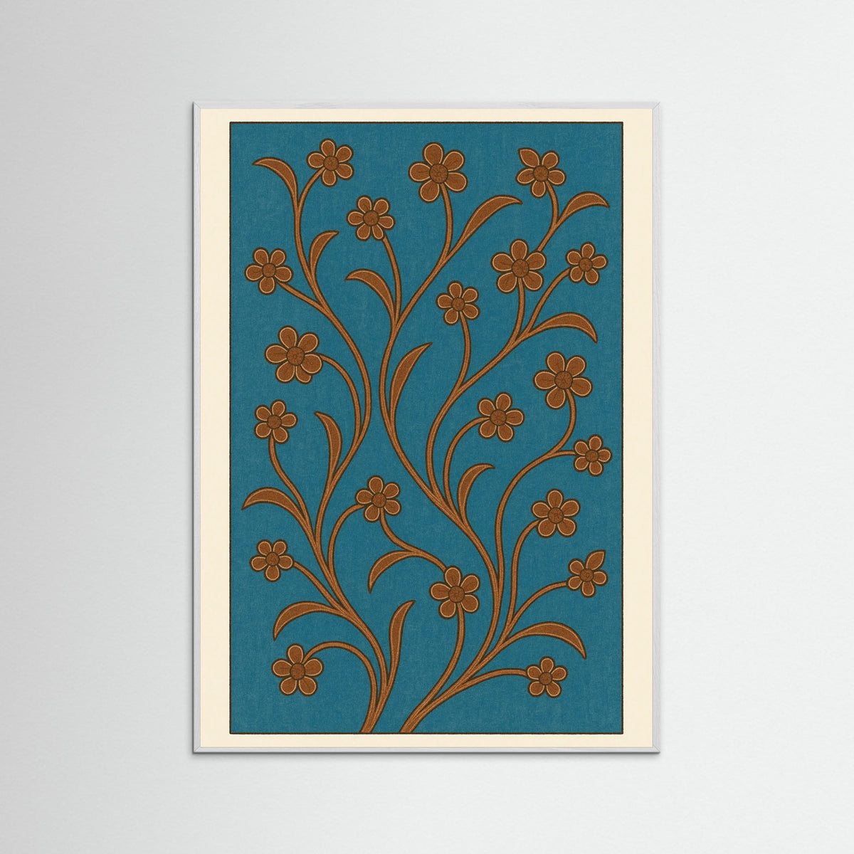 White Wood Floral Patterns