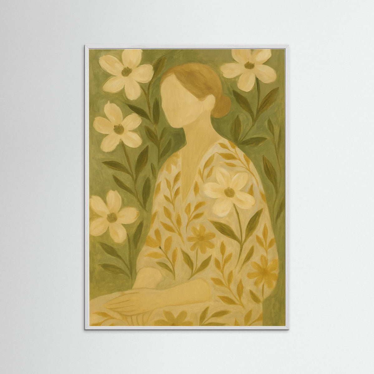 White Wood Floral Quiet