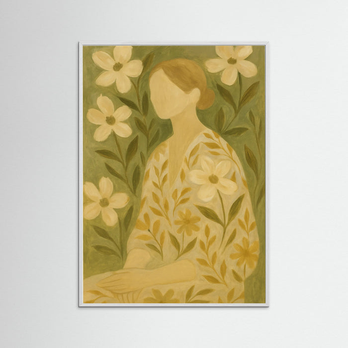 White Wood Floral Quiet