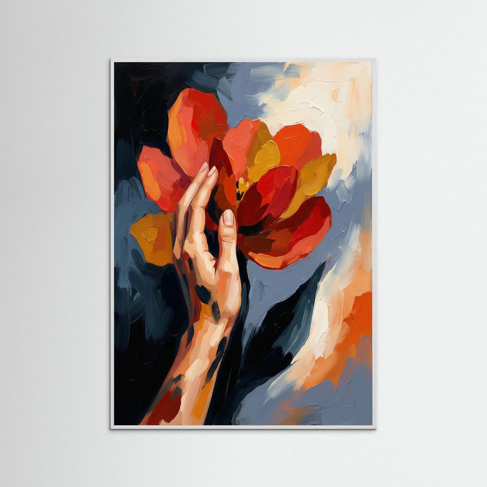 White Wood Floral Reverie