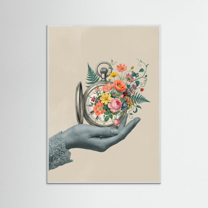 White Wood Floral Reverie