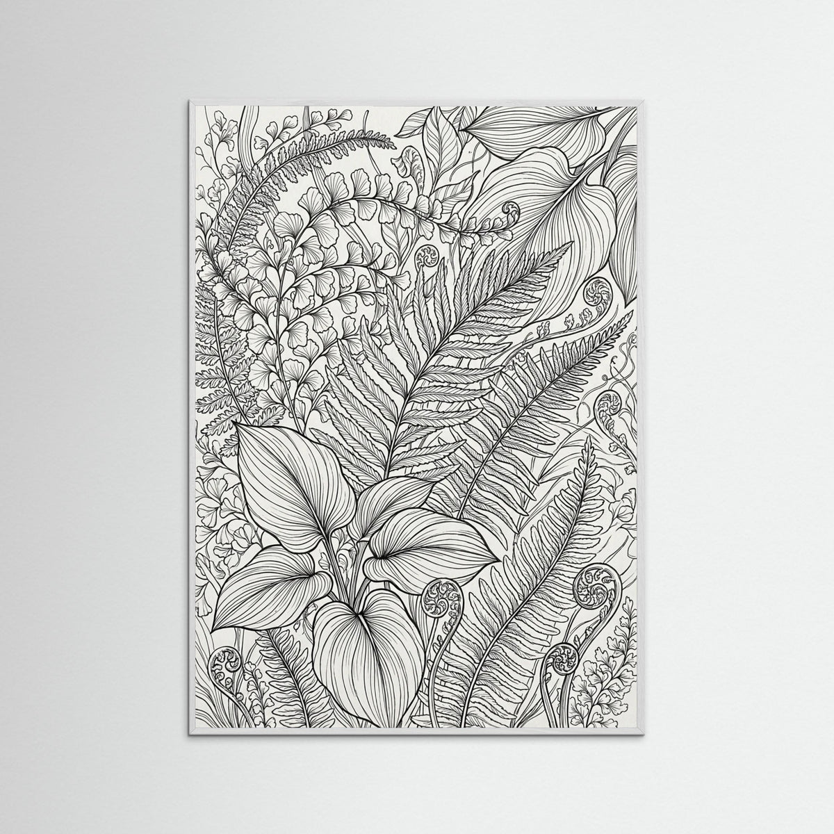 White Wood Floral Rhythm