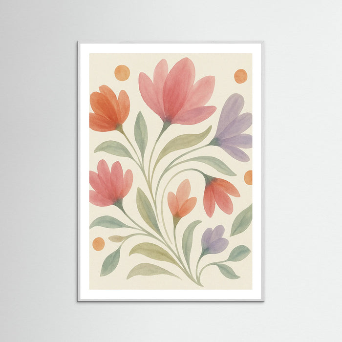 White Wood Floral Symphony