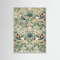 White Wood Floral Tapestry