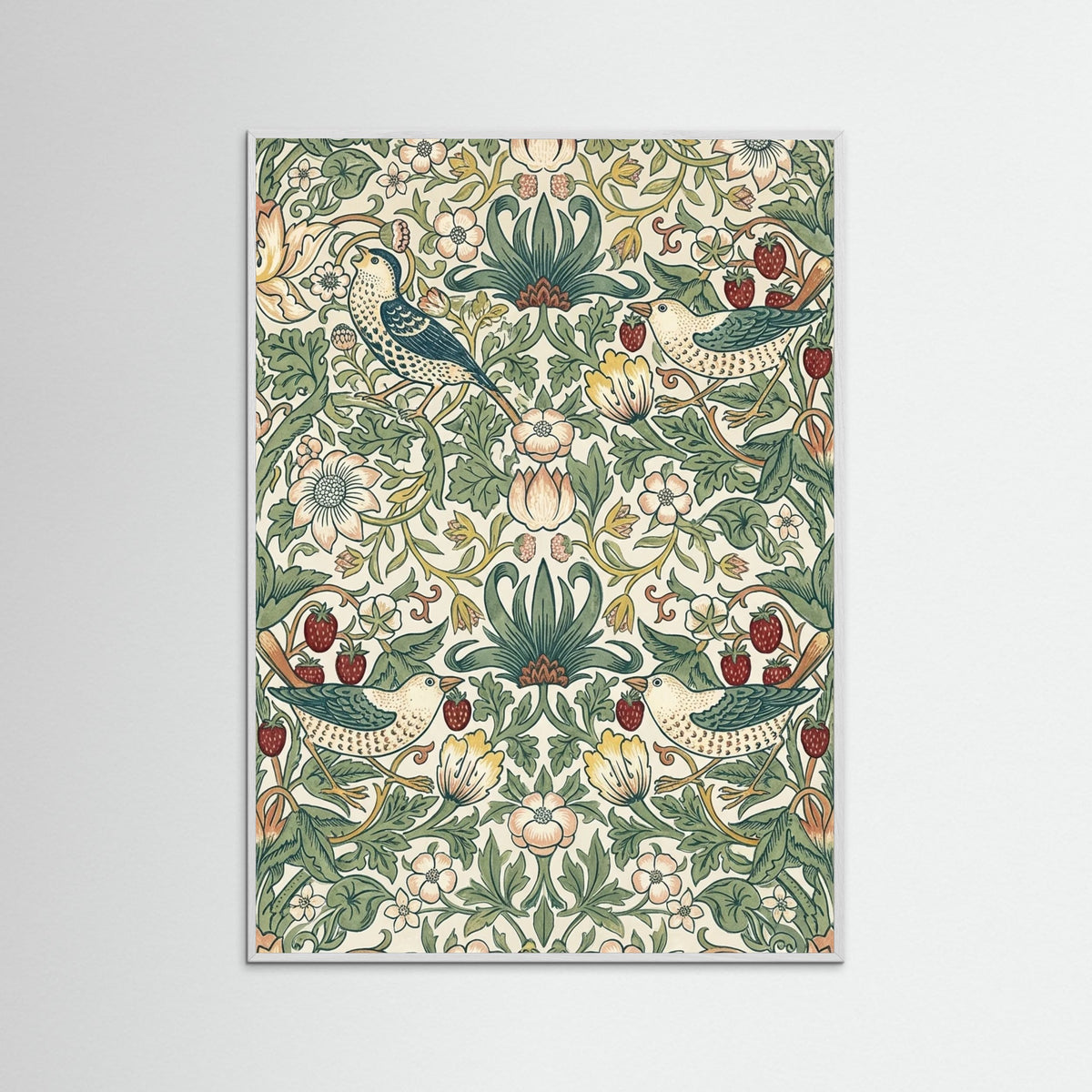 White Wood Floral Tapestry