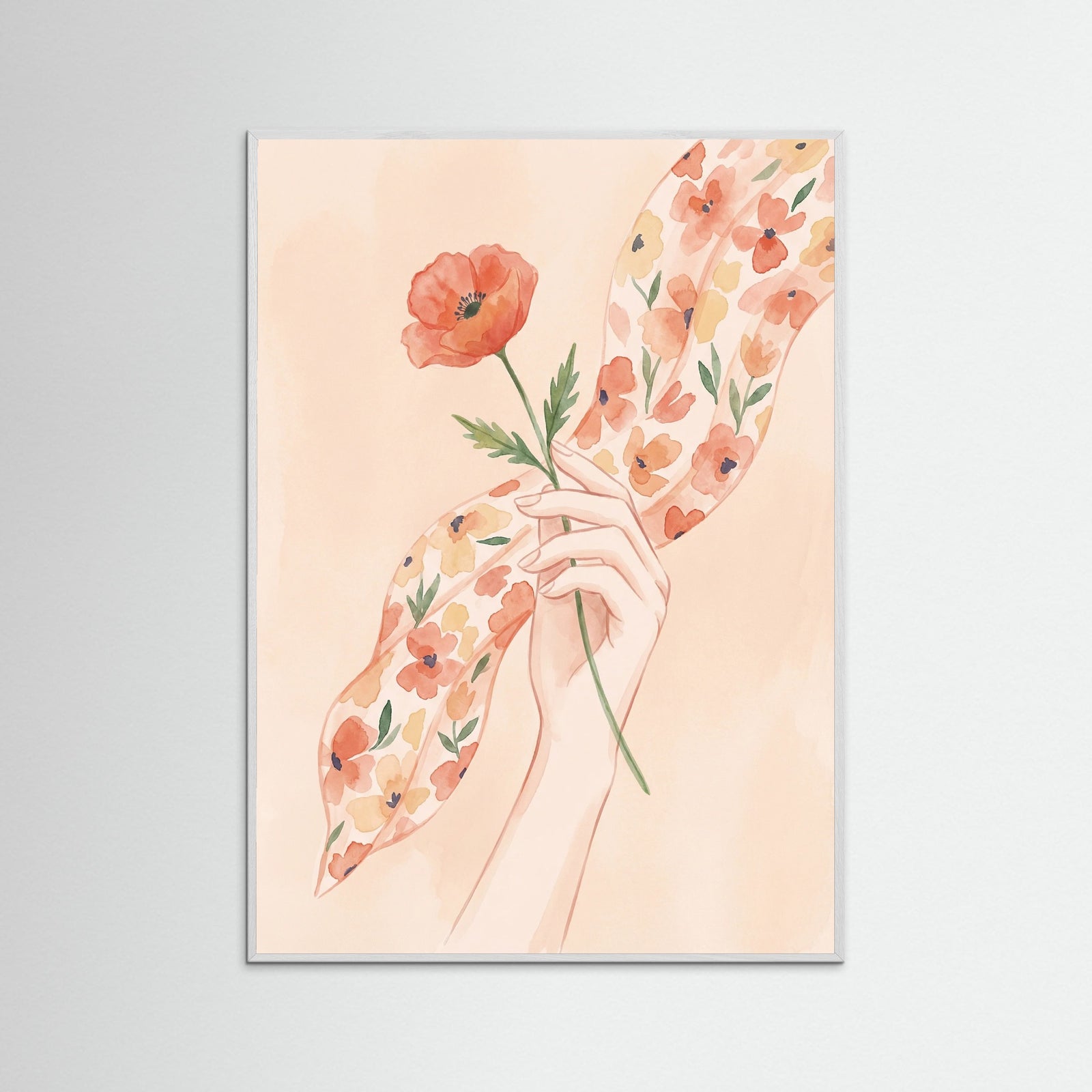 White Wood Floral Wanderer