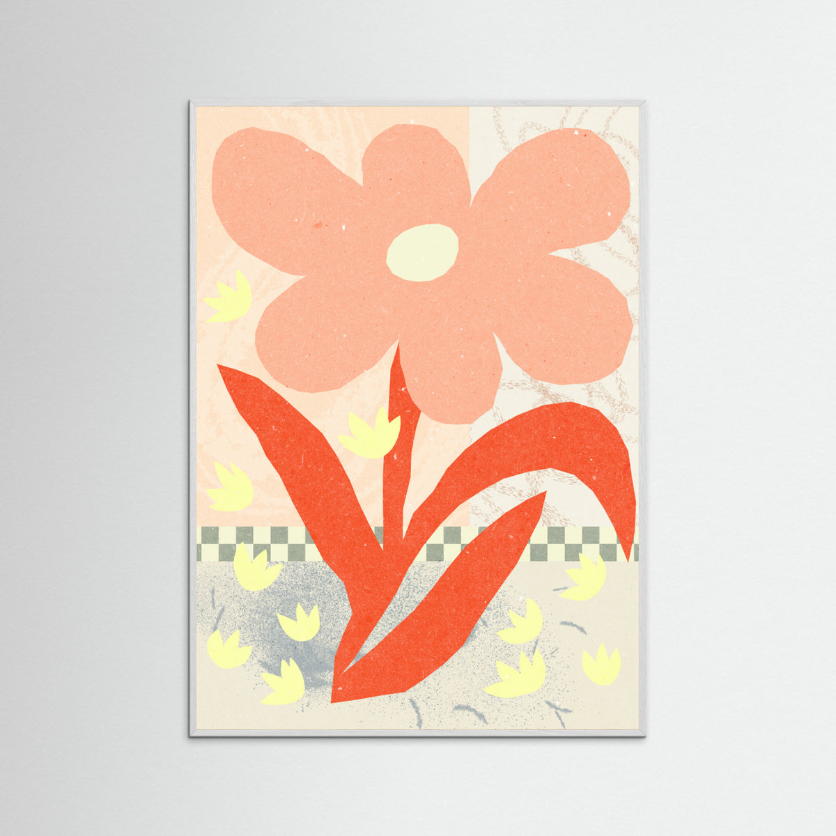 White Wood Flowers Composition 1 Poster
