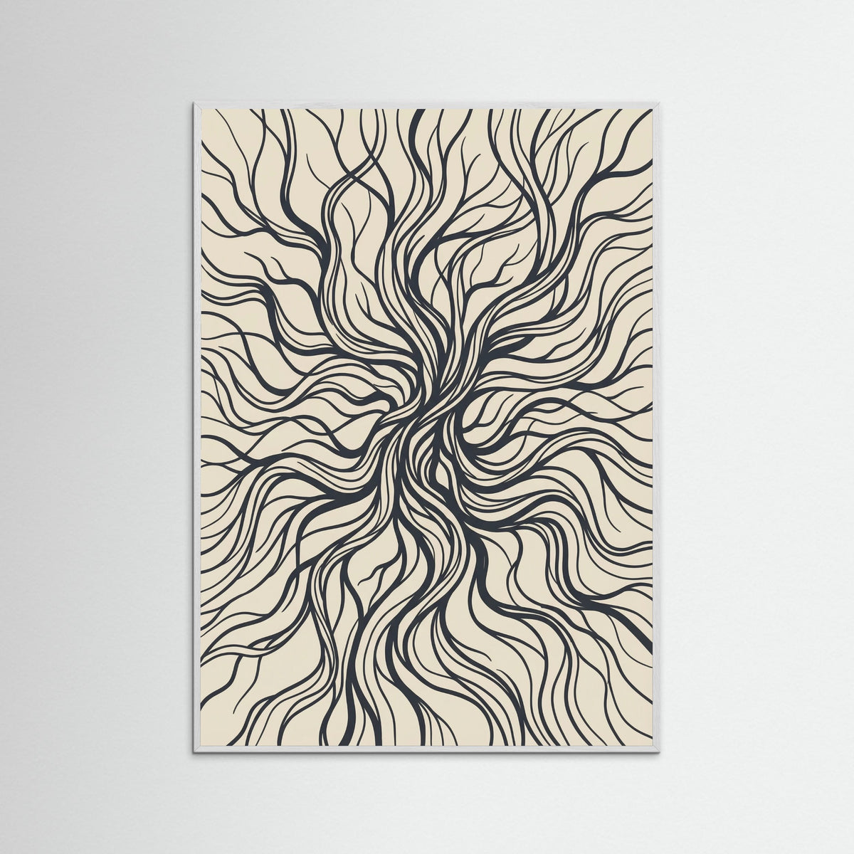 White Wood Flowing Contours