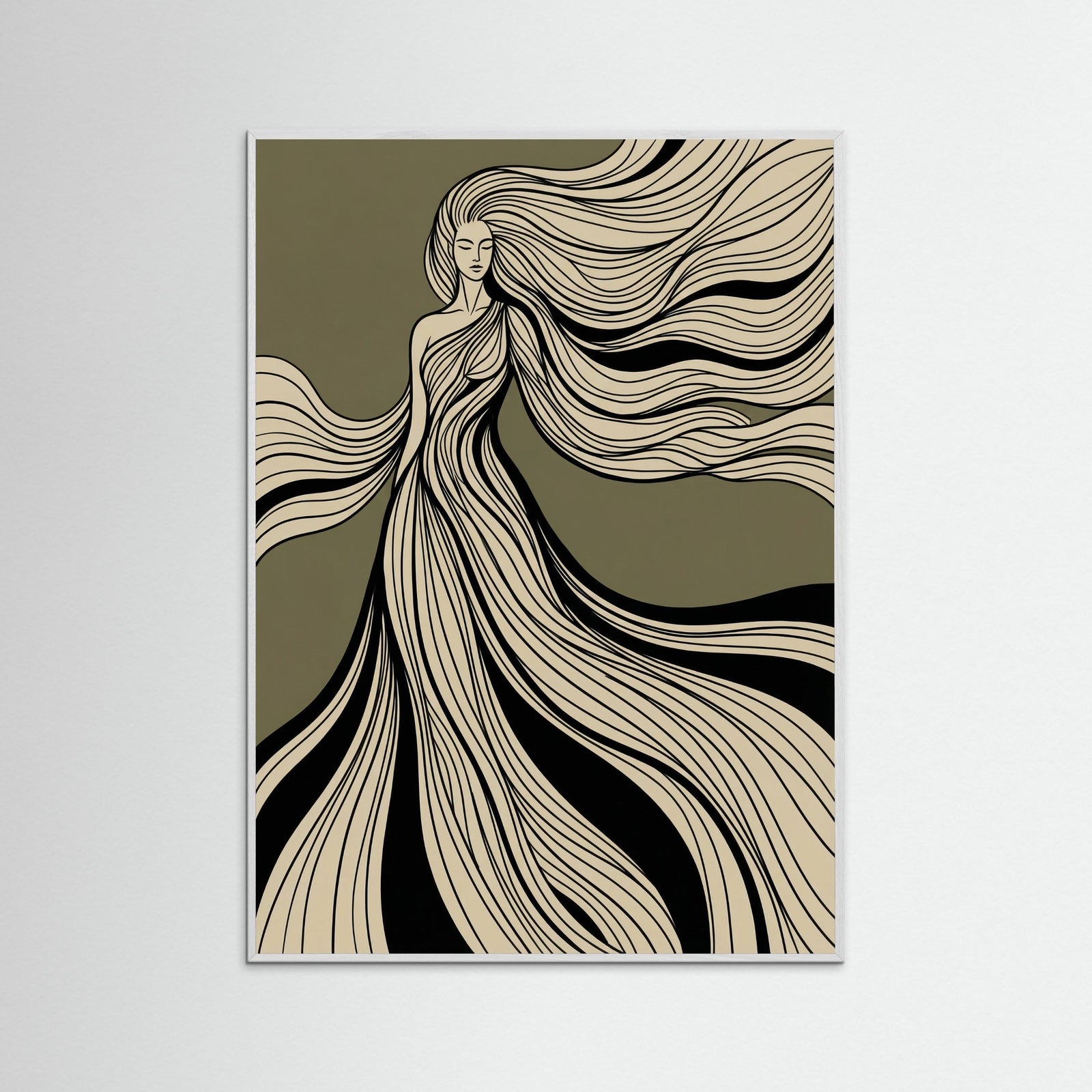 White Wood Flowing Embrace