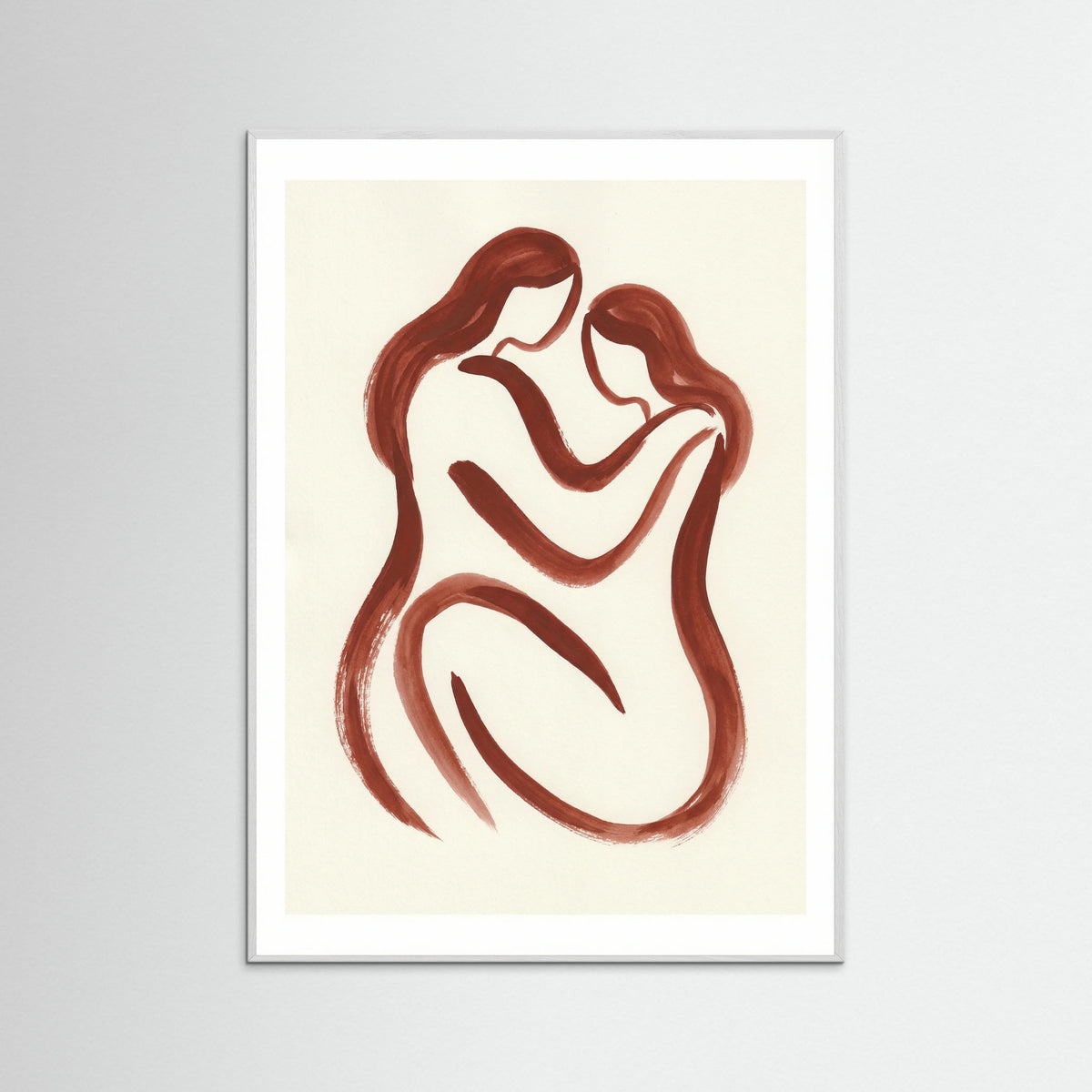 White Wood Flowing Red Form