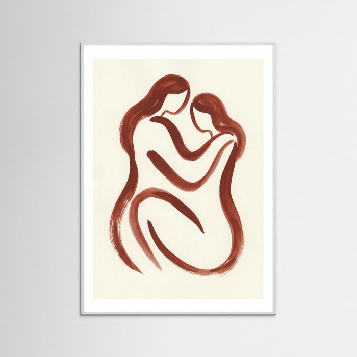 White Wood Flowing Red Form