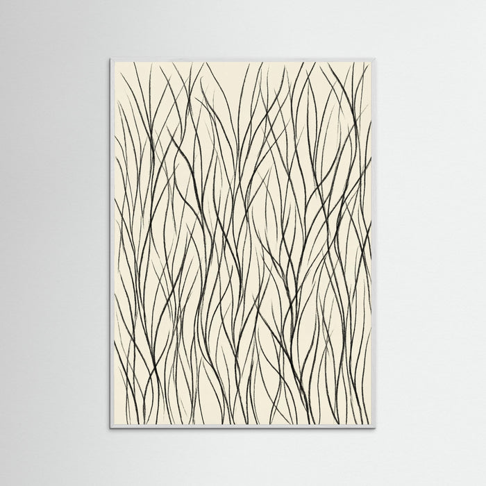 White Wood Flowing Rhythms Black
