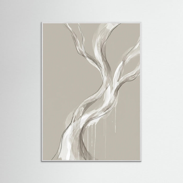 White Wood Flowing Serenity