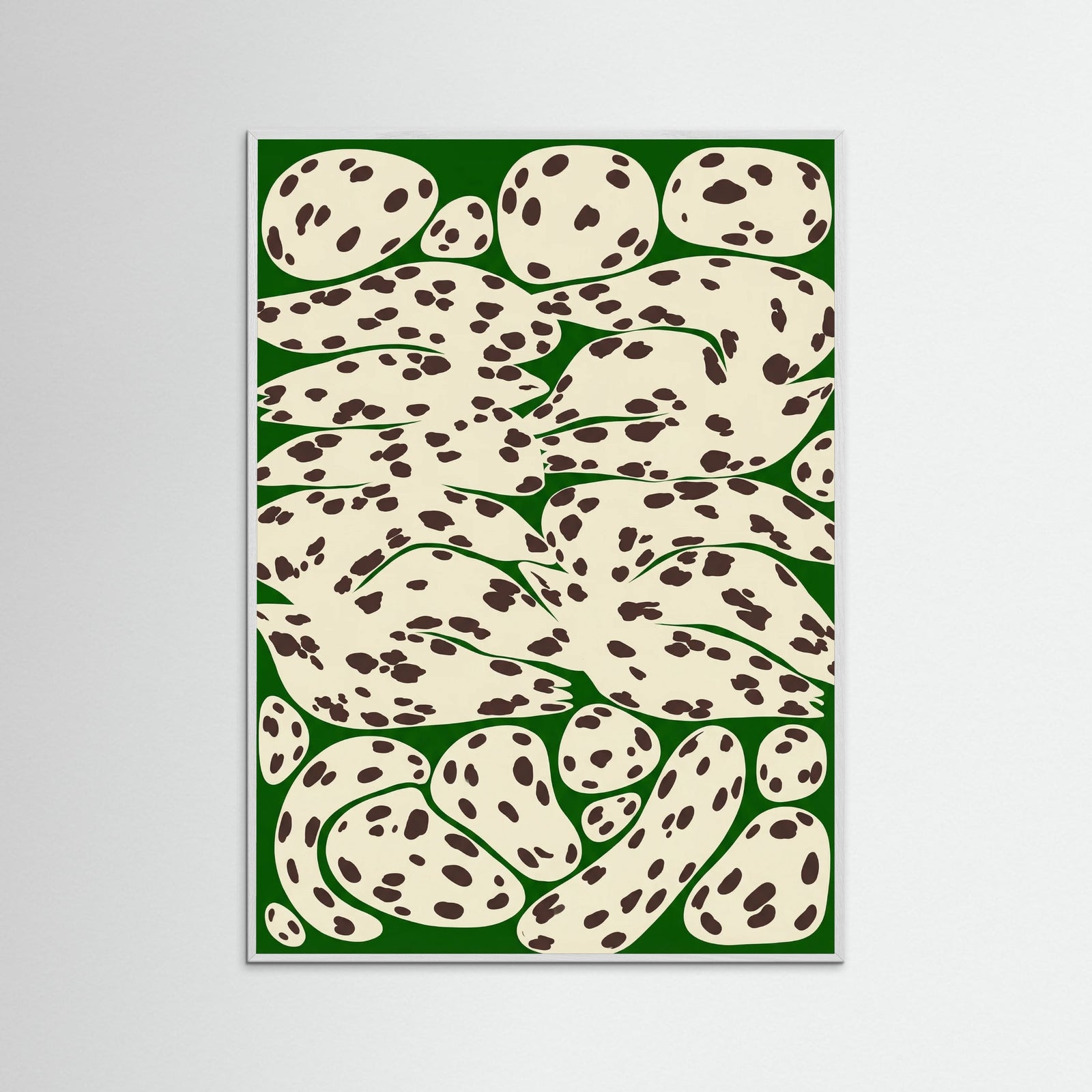 White Wood Fluid Spot Pattern