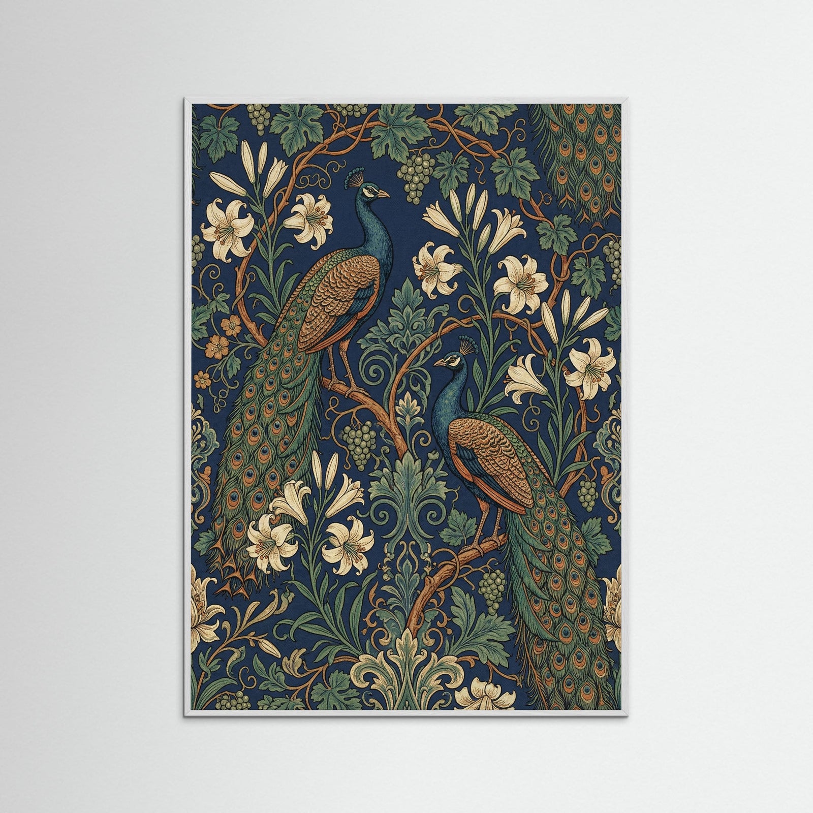 White Wood Forest Fauna Tapestry