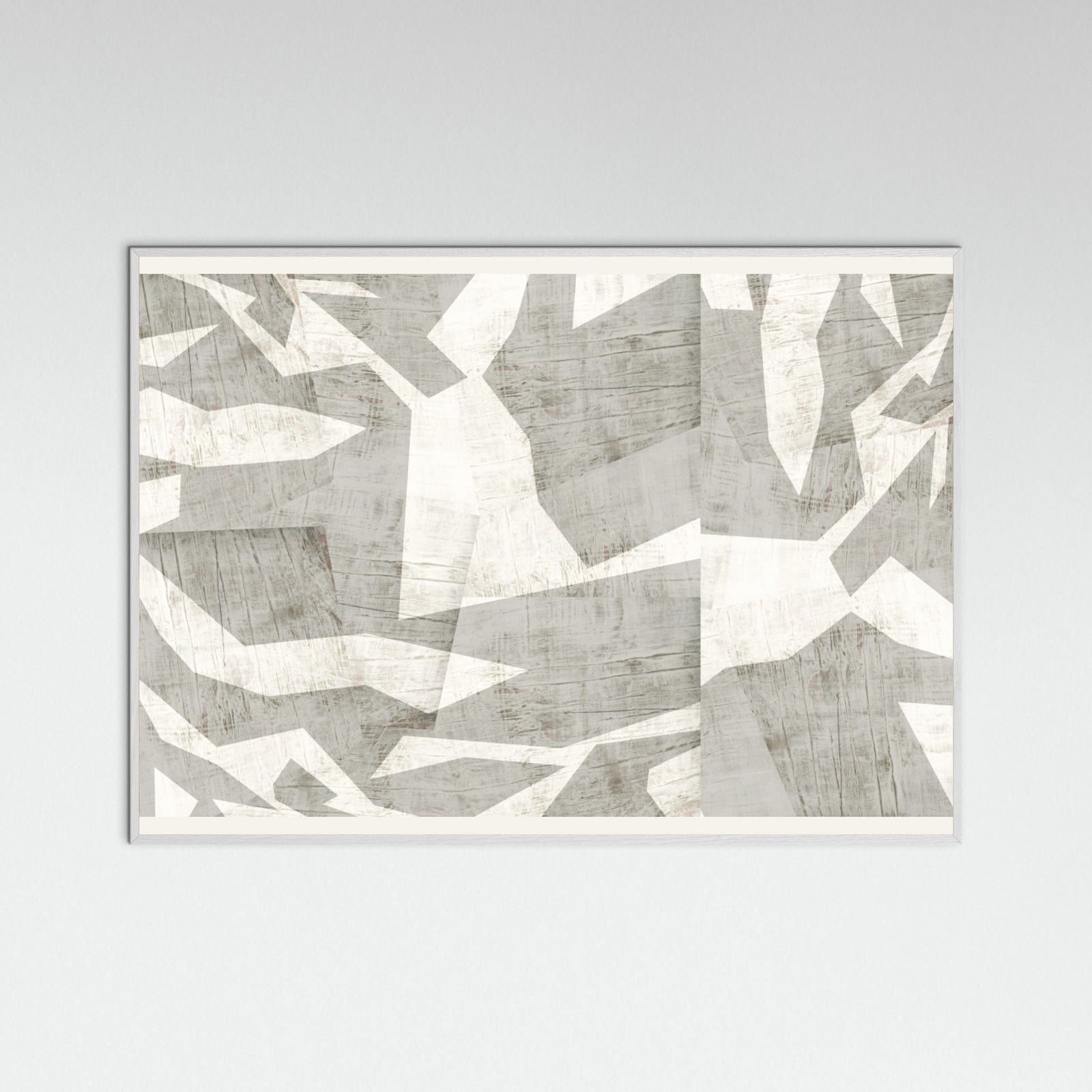 White Wood Fractured Light 2 Poster
