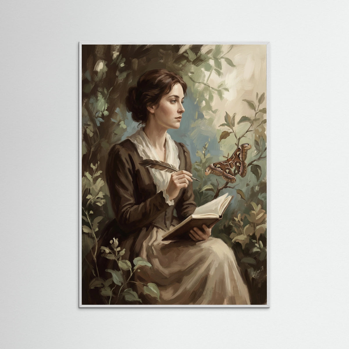 White Wood Fridas Parrots