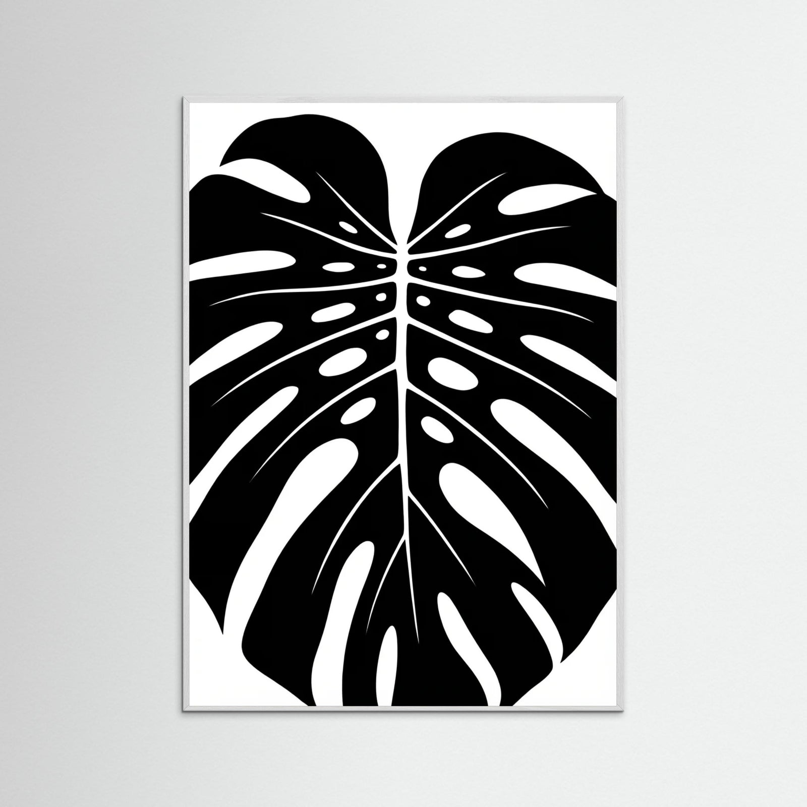 White Wood Frond Silhouettes