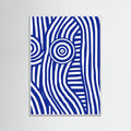 Front Blue and White Striped Nude Poster – poster and art print