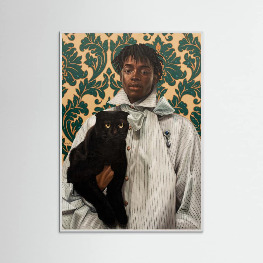 Gentleman with Cat Poster – poster and art print