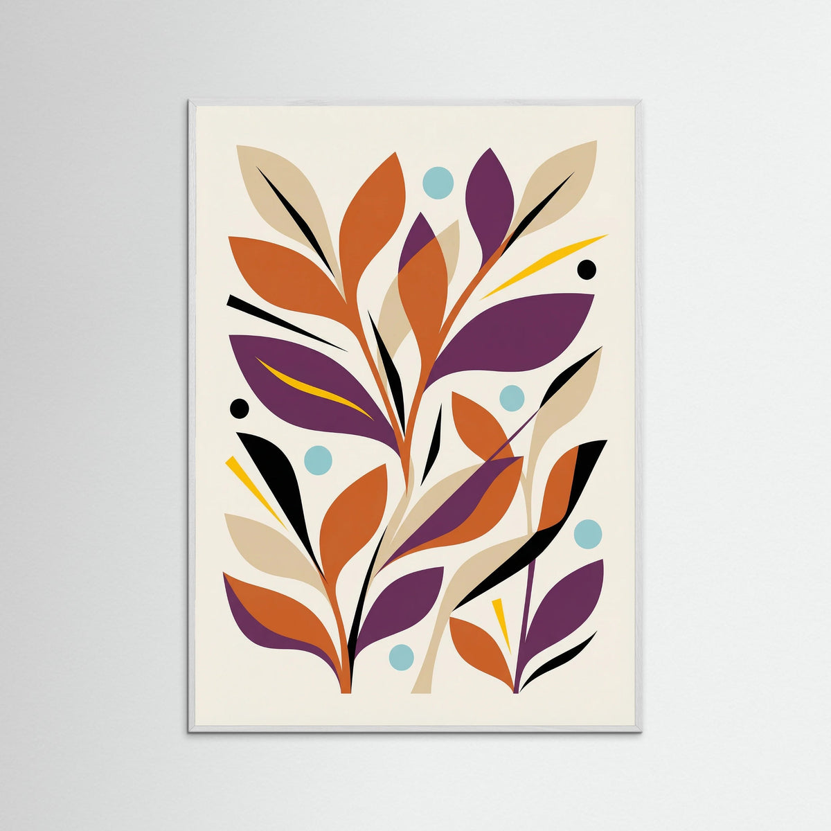 White Wood Geometric Abstraction Beige