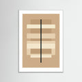 White Wood Geometric Balance Beige