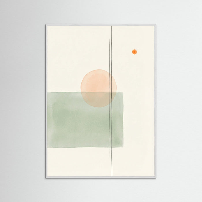 White Wood Geometric Balance