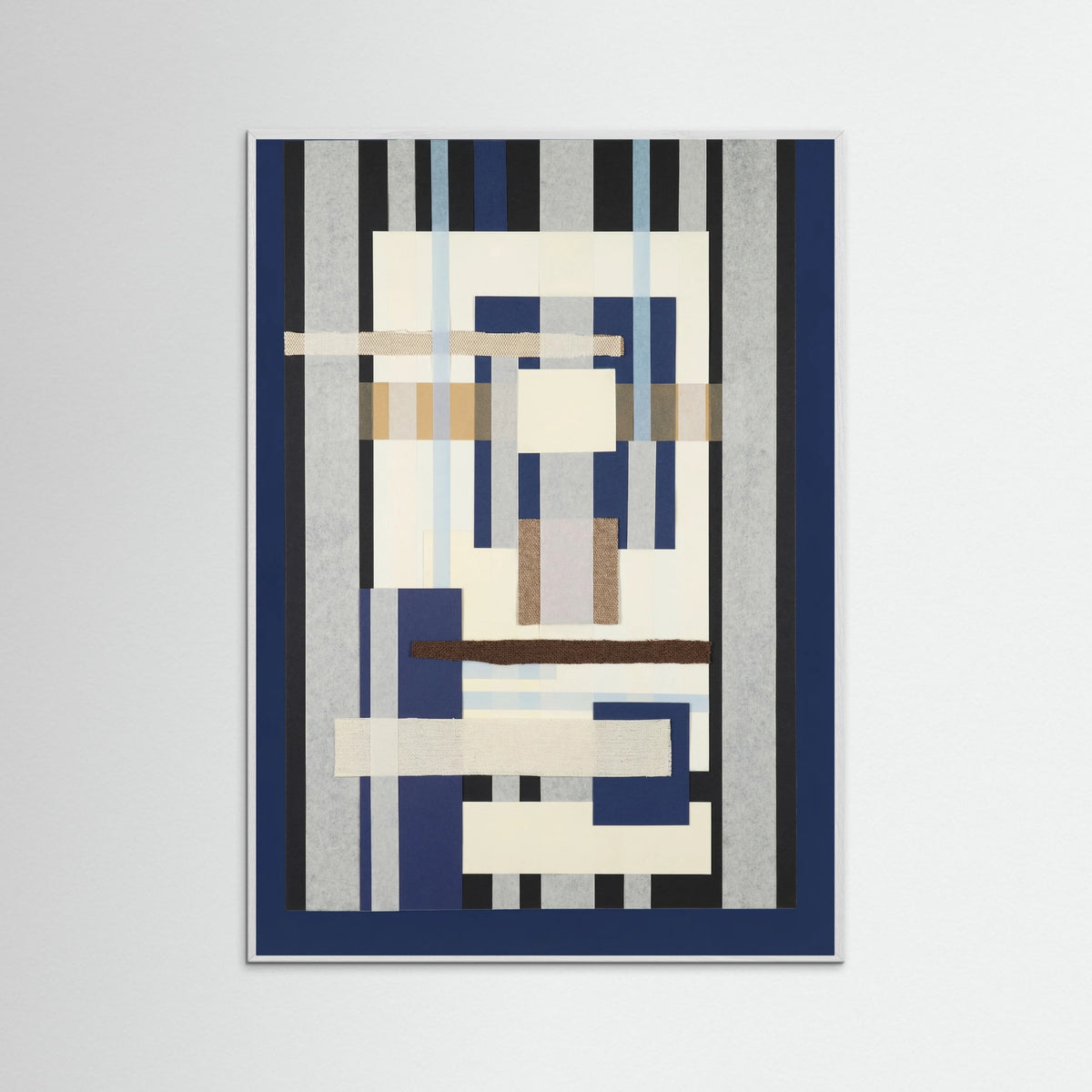 White Wood Geometric Blues