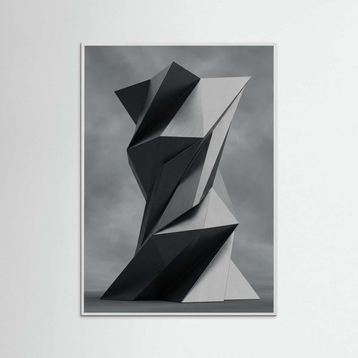 White Wood Geometric Folds