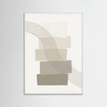 White Wood Geometric Harmony Beige