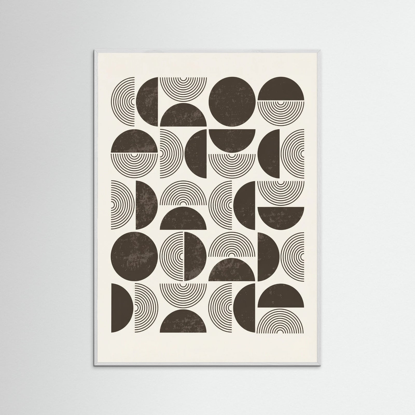 White Wood Geometric Rhythms
